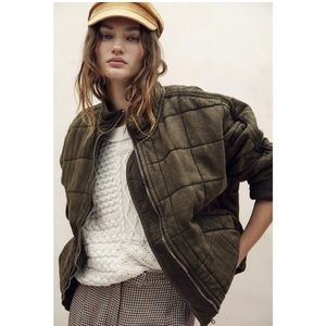 Free People dolman jacket in olive green- amazing quality as it’s 100% cotton